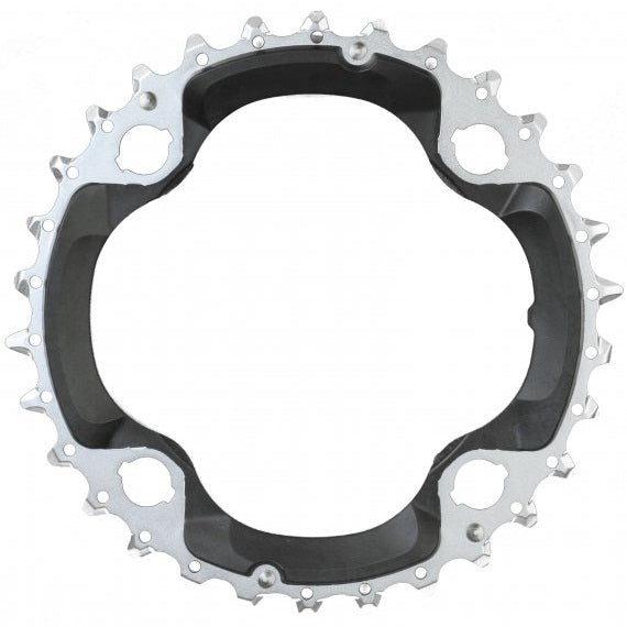 chainring XT M782 30T-AN 10S 96 mm black/silver