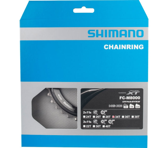 Shimano chainring Deore XT 11V 34T Y1RL98070 M8000