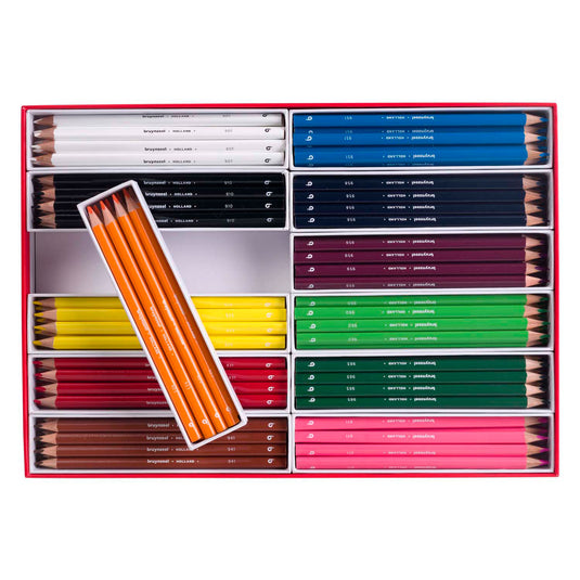 Bruynzeel triple kleurpotlodenset, 12x12 kleuren