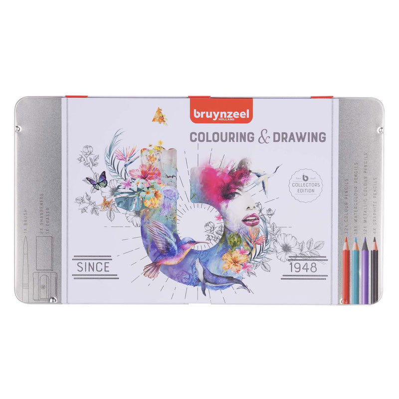 Load image into Gallery viewer, Bruynzeel kleur- en tekenset 70 delig
