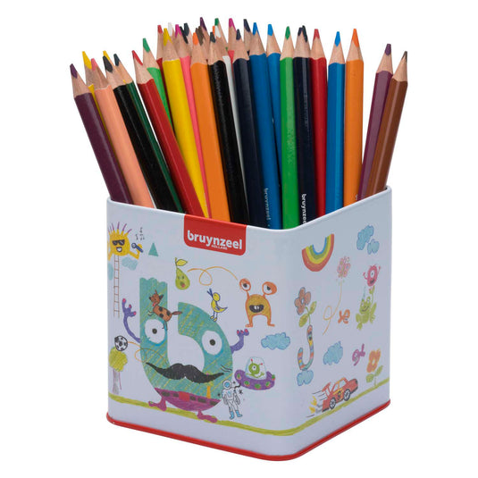 Bruynzeel triple kleurpotloden blik met 48 potloden