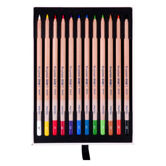 Bruynzeel design pastelpotlood box, 12 kleuren