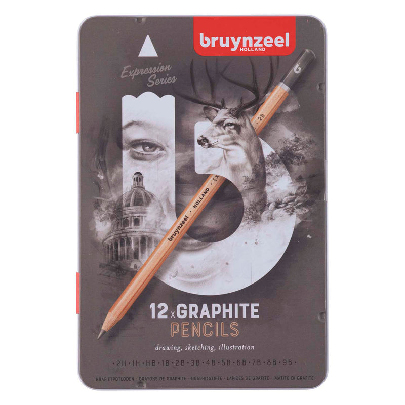 Load image into Gallery viewer, Bruynzeel expression grafietpotloden blik 12

