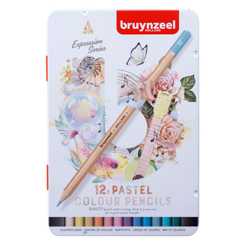 Load image into Gallery viewer, Bruynzeel expression kleurpotloden pasteltinten blik 12
