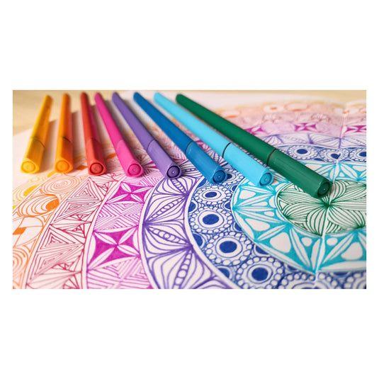 Bruynzeel teens 12 fineliners met driekantige grip