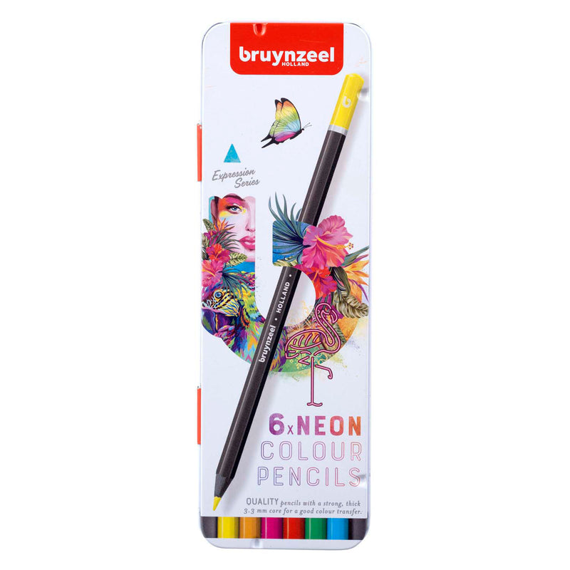 Load image into Gallery viewer, Bruynzeel expression kleurpotloden neontinten blik 6

