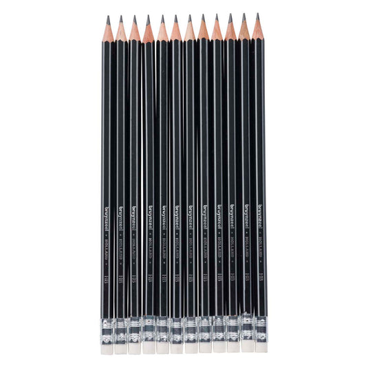 Bruynzeel teens hb grafietpotlood met gumtip set 12