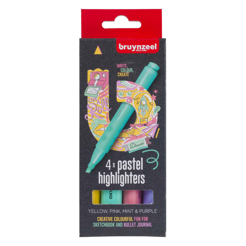 Load image into Gallery viewer, Bruynzeel markeerstiften set pastel 4 kleuren
