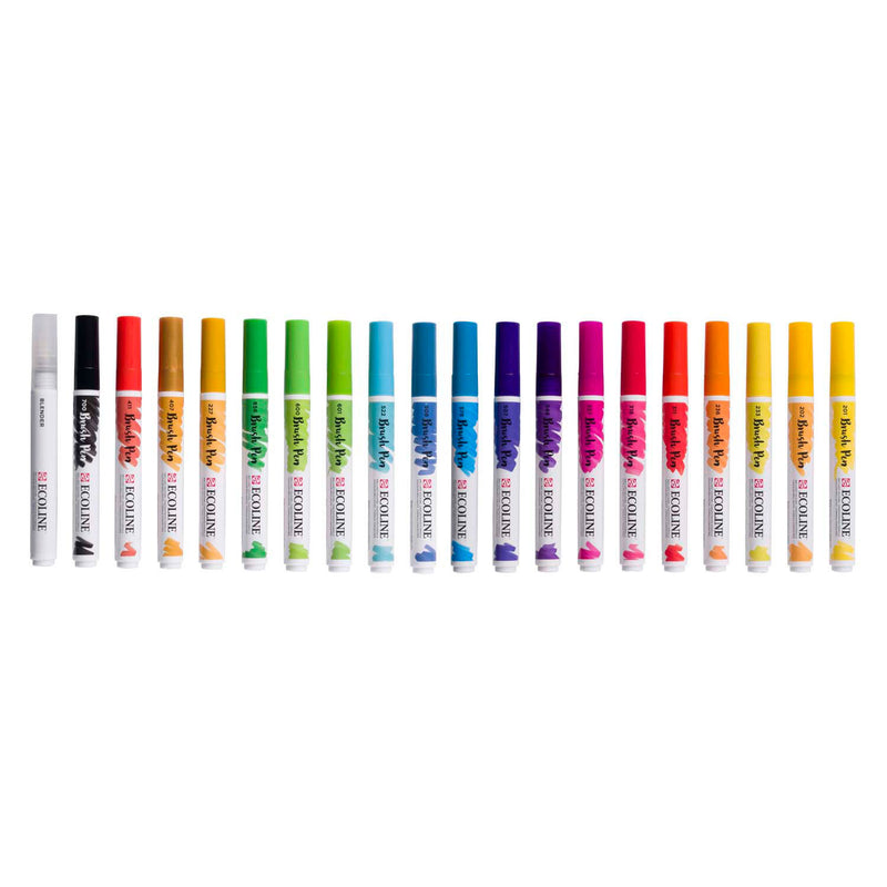 Load image into Gallery viewer, Bruynzeel ecoline brush pen set landschappen, 20 kleuren
