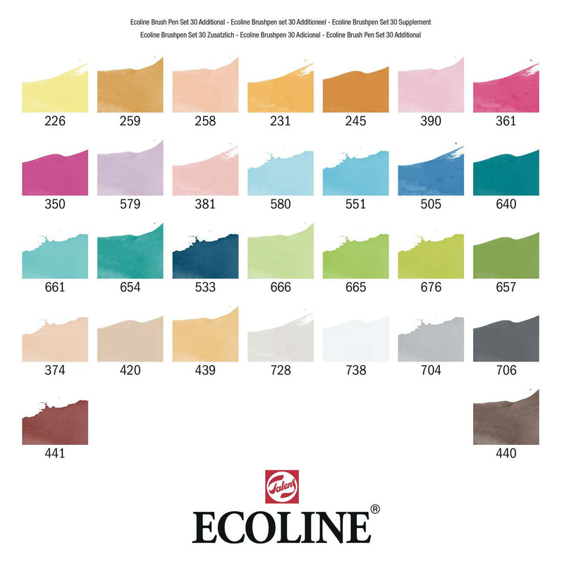 Load image into Gallery viewer, Ecoline brush pen set additional | 30 colours

