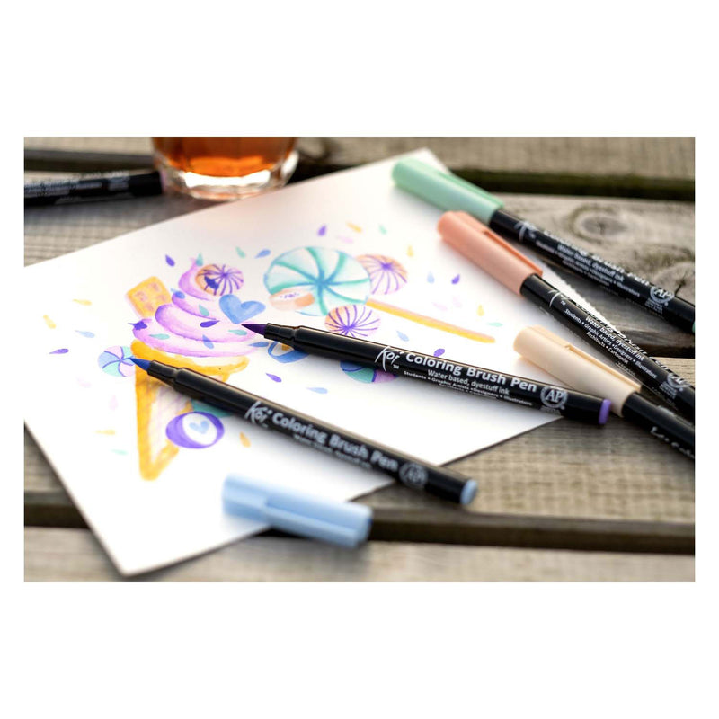 Load image into Gallery viewer, Sakura koi coloring brush pen set sweets, 6 kleuren
