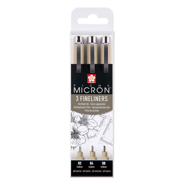 Sakura pigma micron etui 3 fineliners zwart 02-04-08