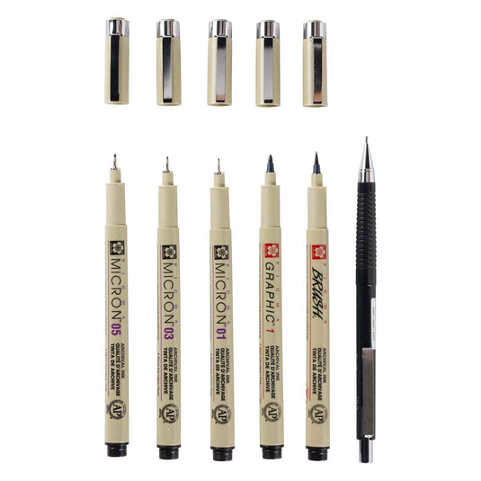 Sakura unieke manga-collectie van 6 pigma micron