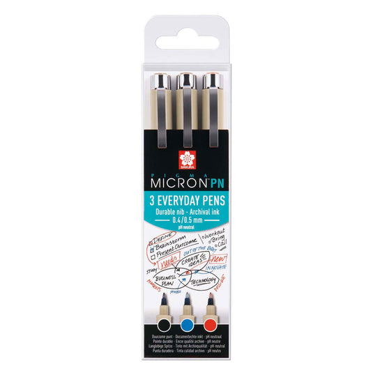 Sakura pigma micron pn office-set 3 kleuren
