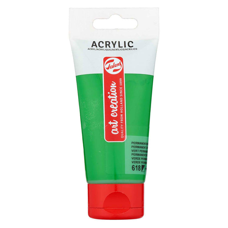 Load image into Gallery viewer, Talens art creation acrylverf tube 75ml permanentgroenlicht
