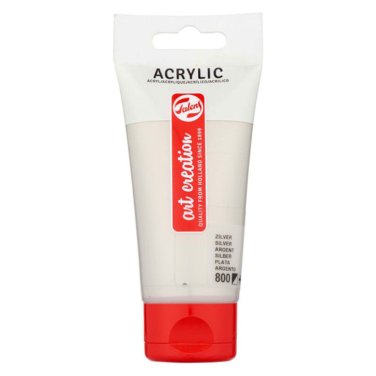 Talens art creation acrylverf tube 75ml zilver 800