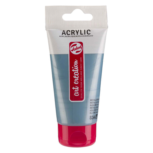 Talens art creation acrylverf tube 75ml metallicblauw 834