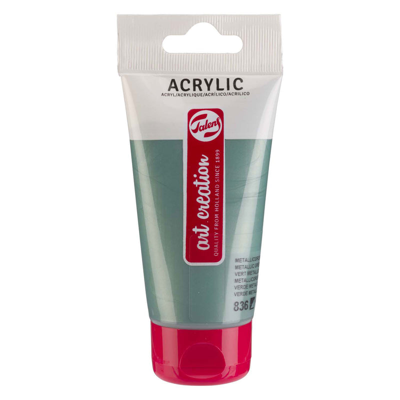 Load image into Gallery viewer, Talens art creation acrylverf tube 75ml metallicgroen 836
