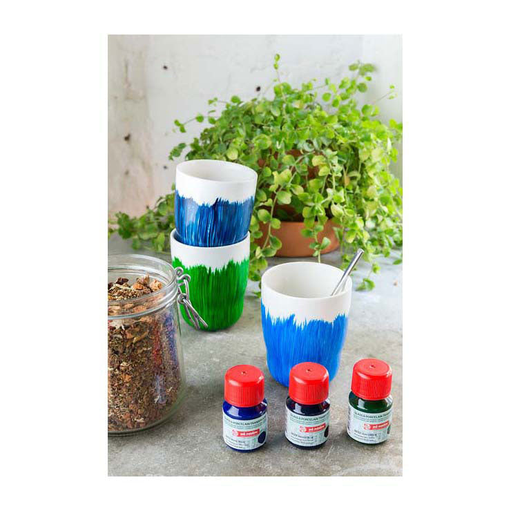 Load image into Gallery viewer, Talens art creation glas porselein transparant set 4 x 30 ml blauw
