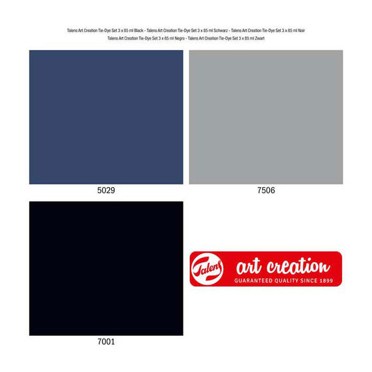 Talens art creation tie-dye set zwart, 3x85 ml