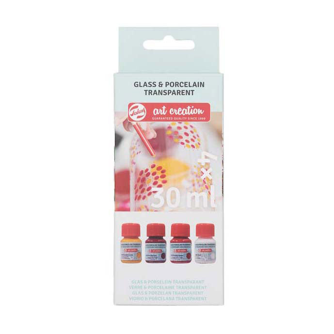 Afbeelding laden in galerijviewer, Talens art creation glas porseleintransp. 4x30ml rozefrost
