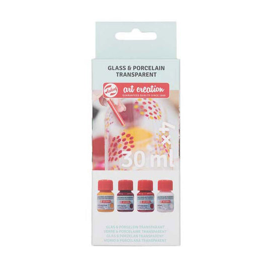 Talens art creation glas porseleintransp. 4x30ml rozefrost
