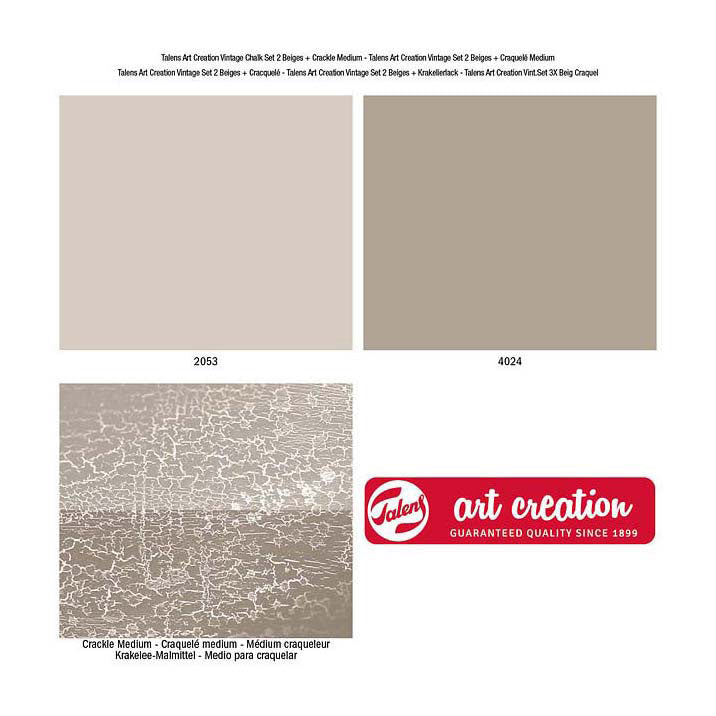Load image into Gallery viewer, Talens art creation vintage set 2 beiges en craquel

