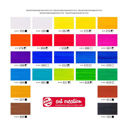 Talens art creation acrylverf set | 24 x 12 ml