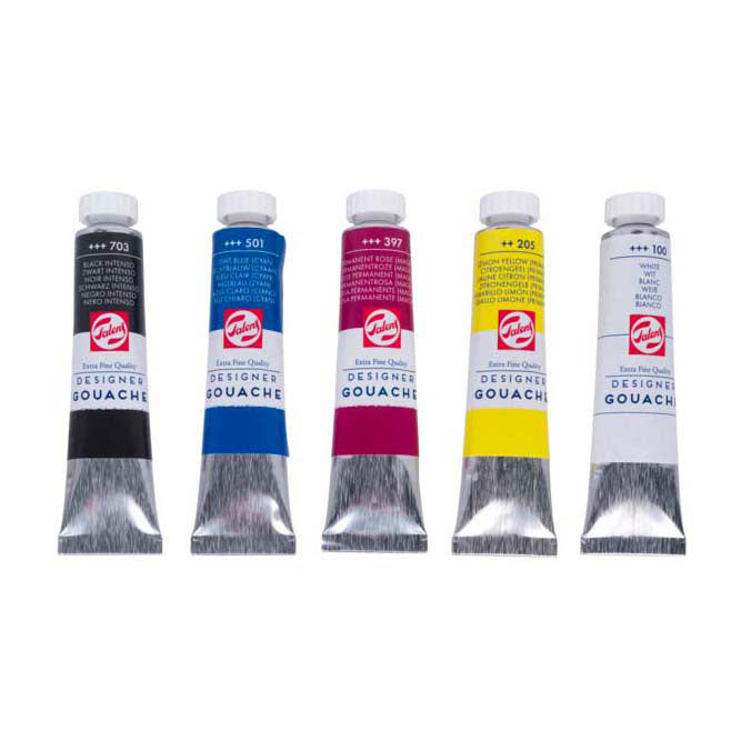 Load image into Gallery viewer, Talens gouache extra fijn mengset, 5x20ml tubes
