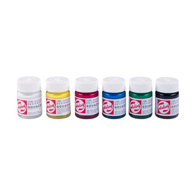Load image into Gallery viewer, Talens gouache extra fijn primaire set, 6x16ml flacons

