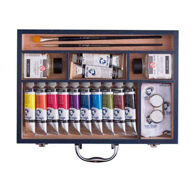 Load image into Gallery viewer, Bruynzeel van gogh olieverf startersbox xl, 12x40ml en accessoires
