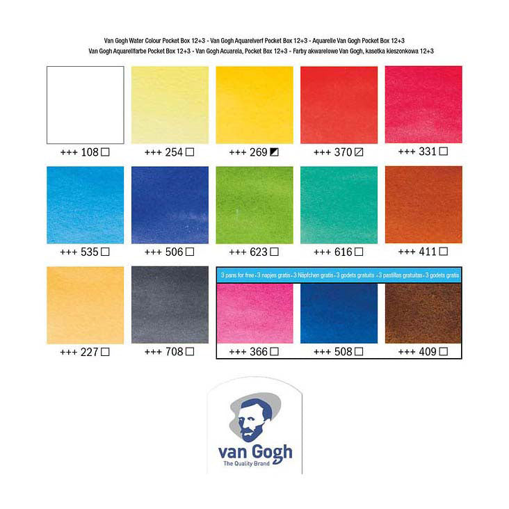 Load image into Gallery viewer, Bruynzeel van gogh aquarelverf pocket box basic kleuren
