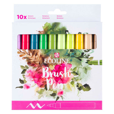 Ecoline brush pen set botanisch, 10 kleuren