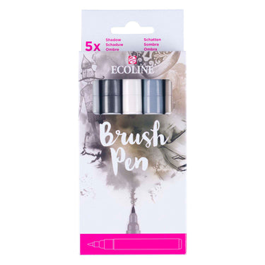 Ecoline brush pen set schaduw| 5 colours