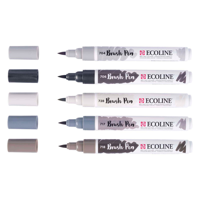 Load image into Gallery viewer, Ecoline brush pen set schaduw| 5 colours

