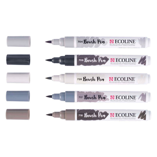 Ecoline brush pen set schaduw| 5 colours