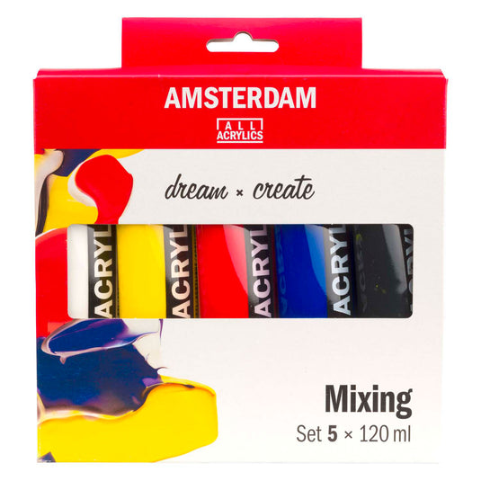 Bruynzeel amsterdam standard series acrylverf mengset 120ml, 5dlg.