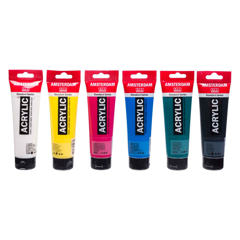 Load image into Gallery viewer, Amsterdam standard series acrylverf educatie set | 6 x 120 ml
