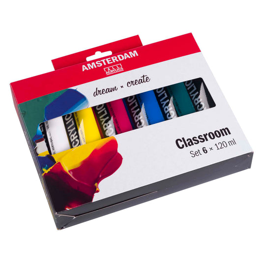 Bruynzeel amsterdam standard series acrylverf educatie set 120ml, 6dlg.