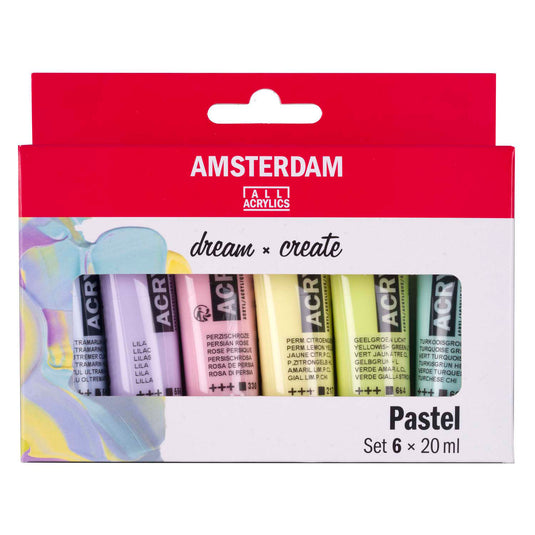 Bruynzeel amsterdam standard series acrylverf pastel set 20ml, 6dlg.