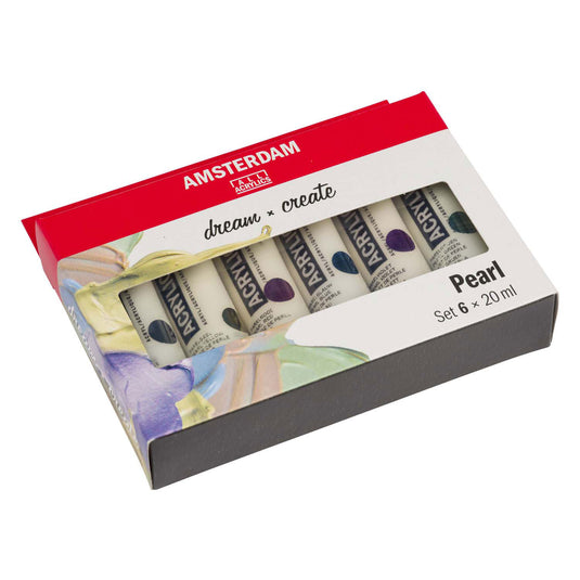 Bruynzeel amsterdam standard series acrylverf parelmoer set 20ml, 6dlg.