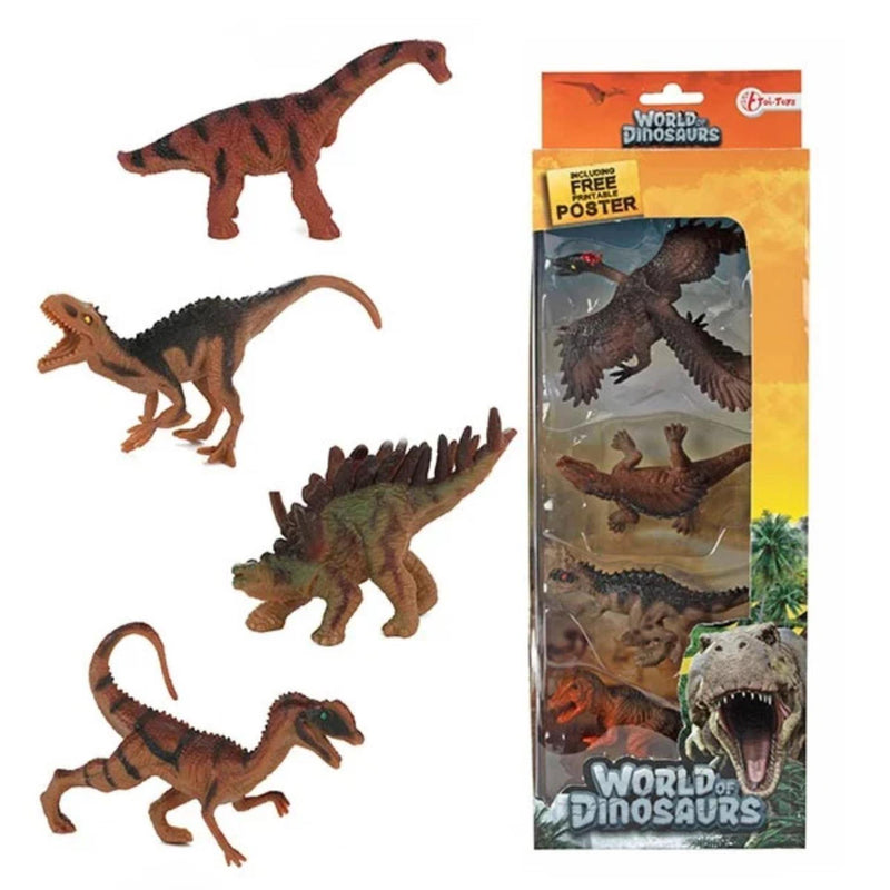 Load image into Gallery viewer, Toi-toys world of dinosaurs dinosaurussen, 4st.
