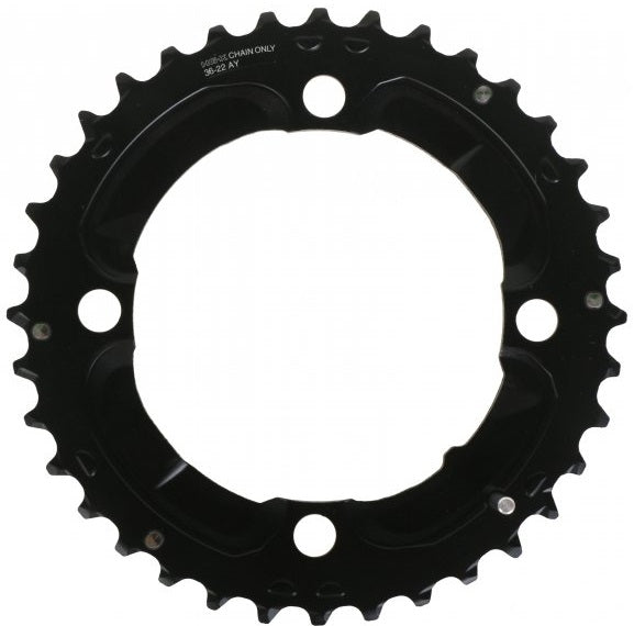 chainring Deore FC-M617 36T-AY 2x10S 104 mm black