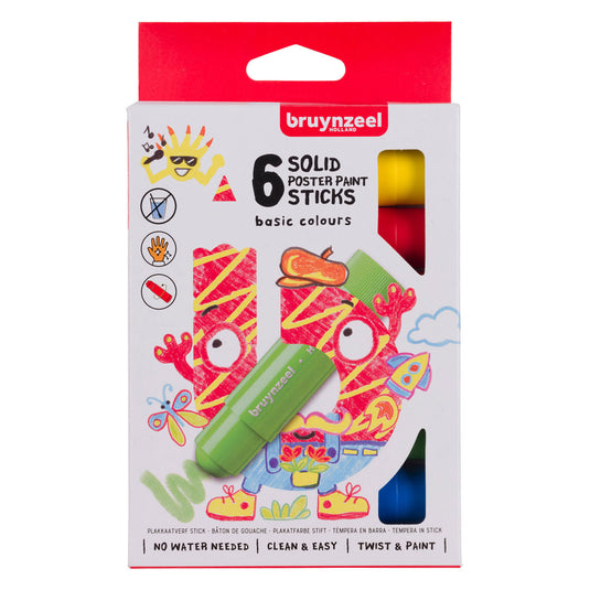 Bruynzeel plakkaatverf sticks basis, 6st.