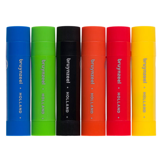 Bruynzeel plakkaatverf sticks set basic | 6 kleuren