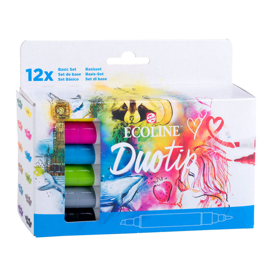 Ecoline duotip markers basisset, 12dlg.