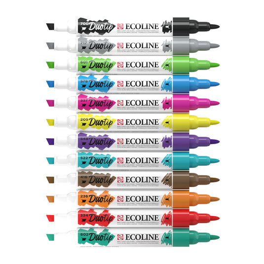 Ecoline duotip markers basisset, 12dlg.