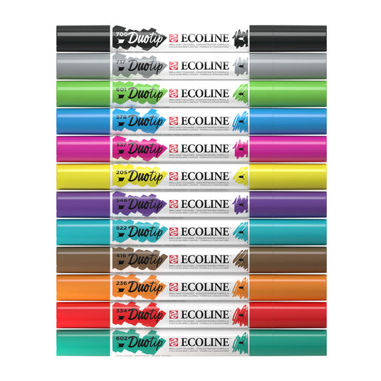 Ecoline duotip markers basisset, 12dlg.