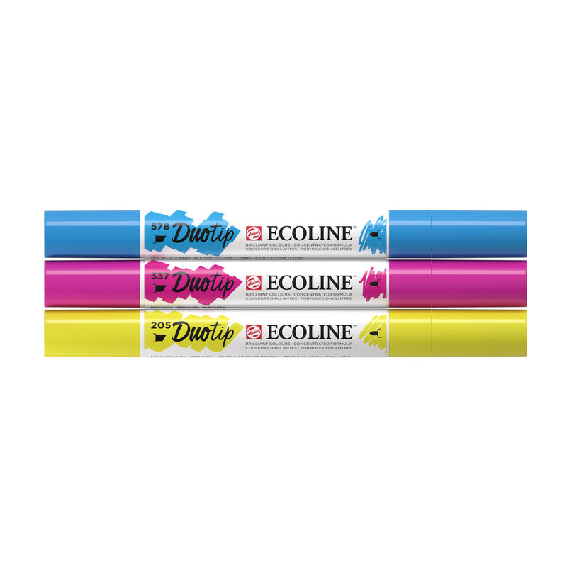 Load image into Gallery viewer, Talens ecoline duotip markers primaire set, 3dlg.
