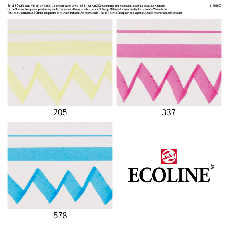 Load image into Gallery viewer, Talens ecoline duotip markers primaire set, 3dlg.

